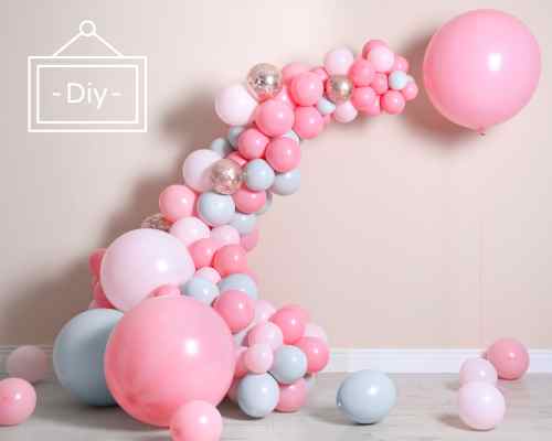 Pretty in Pink Balloon Decoration Pink 1st Birthday Budget Balloon Arch