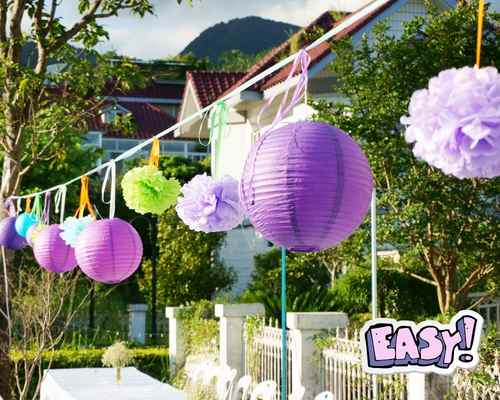 Include Colorful Lanterns and Pompoms in Your 1st Birthday Party 1st Birthday Party Lanterns and Pompoms Budget Decorations