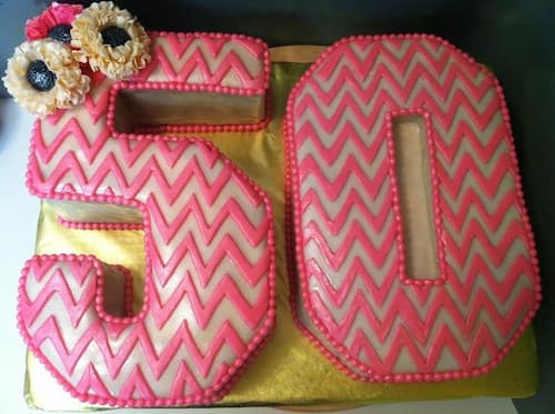 Chevron 50th Birthday Cake Idea