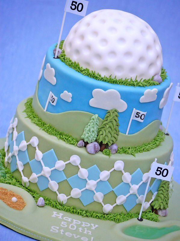 Golfing 50th Birthday Cake Idea