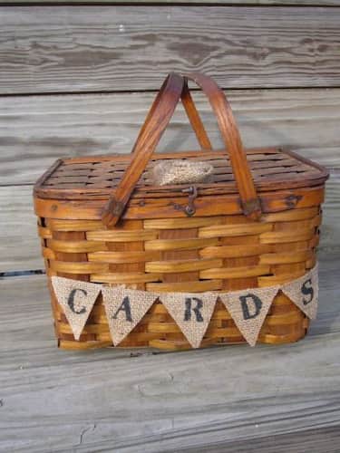 50th Birthday Cards Basket Idea