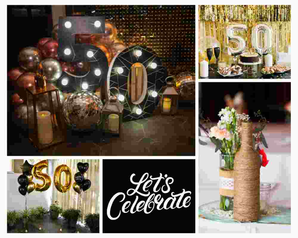 50th birthday party decorations are the heartbeat of your celebration.  These photographs offer inspirational ideas that are simple for anyone.