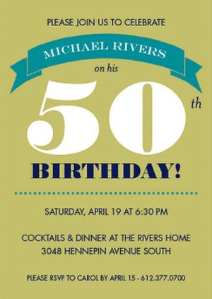 50th Birthday Invites Idea