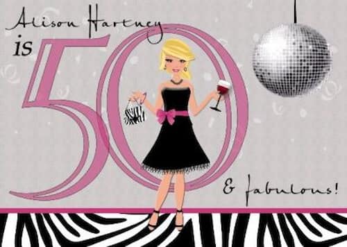 Stylish 50th Birthday Invites