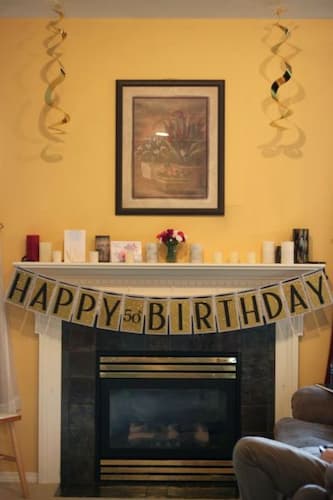 Banner 50th Birthday Party Decorations