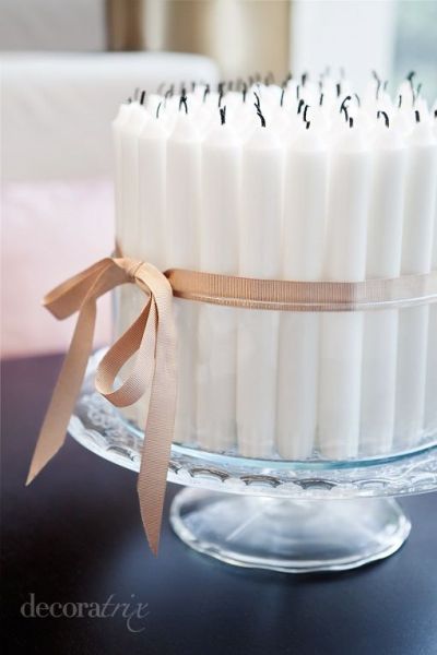 50th Birthday Party Decoration Candle Idea