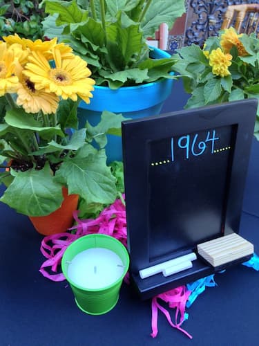 50th Birthday Party Chalkboard Decoration Idea