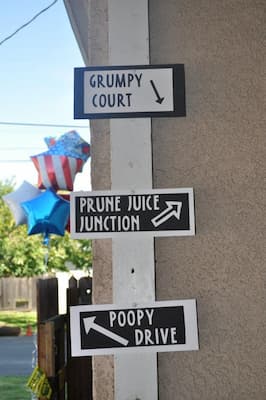 50th Birthday Party Sign Decoration