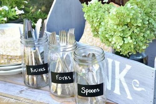 50th Birthday Cutlery Mason Jars 50th Birthday Cutlery Mason Jars