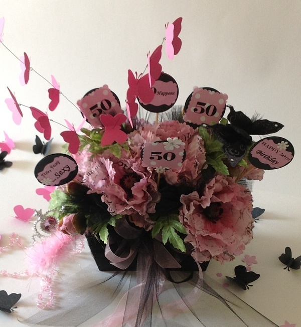 50th Birthday Party Themed Flowers
