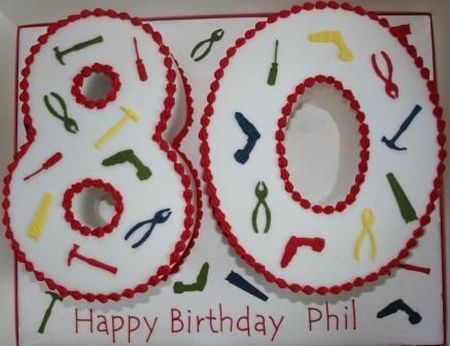 Tools 80th Birthday Cake Idea