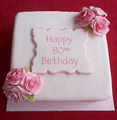 80th Birthday Cake Ideas