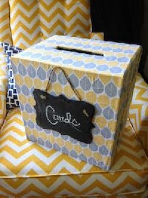 Chalkboard 80th Birthday Card Box