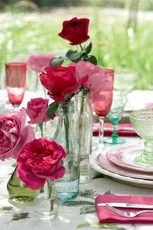 Bottles of Roses 80th Birthday Decorations