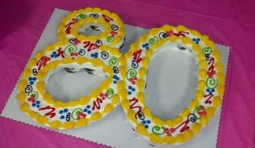 80th Birthday Cupcake Cake
