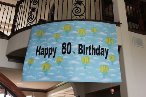 80th Birthday Decorations Banner