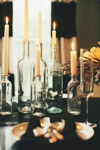 80th Birthday Decorations Bottle Candle Holders
