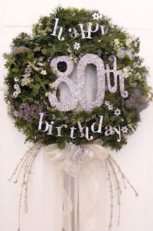 Wreath for 80th Birthday Decorations
