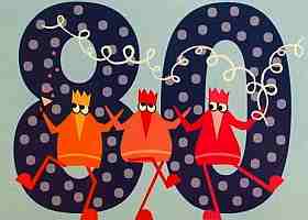 Having fun with the Big 8-0. 80th Birthday Fun.