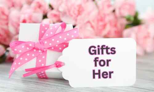 Discover gift ideas just for her. Gifts for her sign with flowers and a gift.