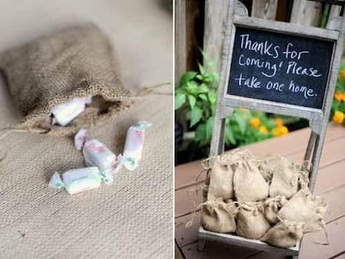 Burlap 80th Birthday Party Favors