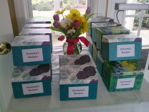 Recipe Box 80th Birthday Party Favors