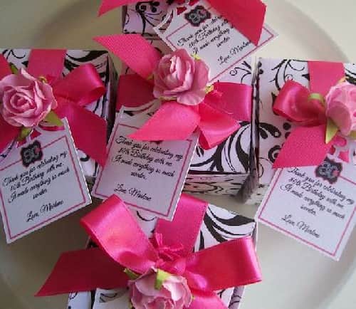 Colorful 80th Birthday Party Favors