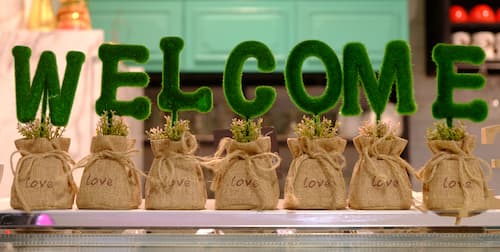 Bachelorette Burlap Bags to Welcome Guests.