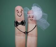 More Bridal Shower Ideas. Bridal Shower Bride and Groom Fingers