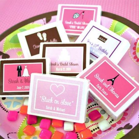 Personalized Bubblegum Wedding Favors
