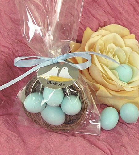 Bird Nest Bubblegum Wedding Favors