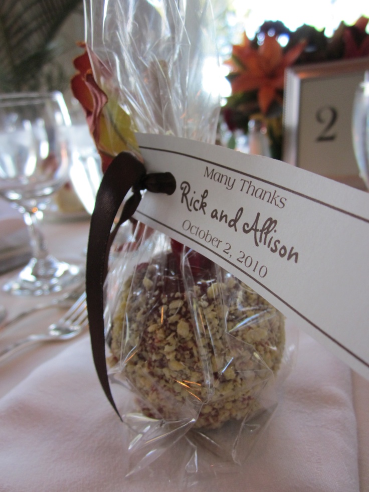 Many Thanks Candy Apple Wedding Favor