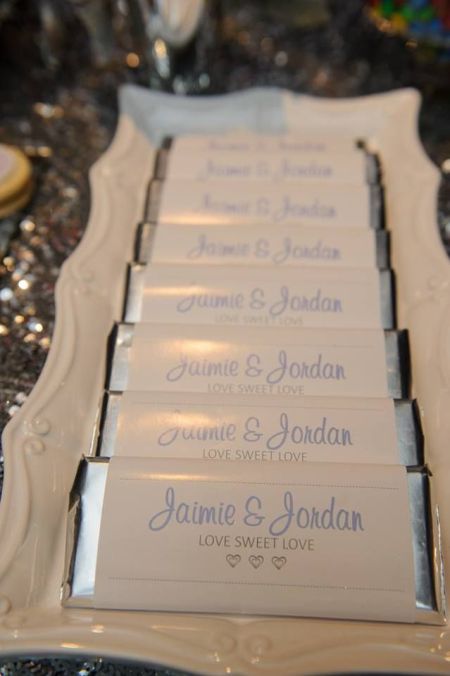 Lovely Chocolate Bar Wedding Favors