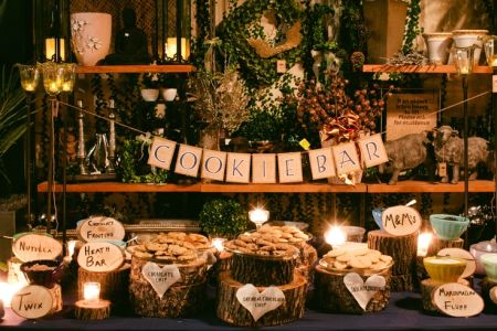 Impressive Cookie Bar Wedding Favor Display