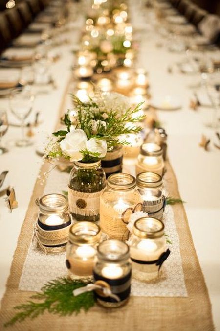 DIY Candle Wedding Favor Jars