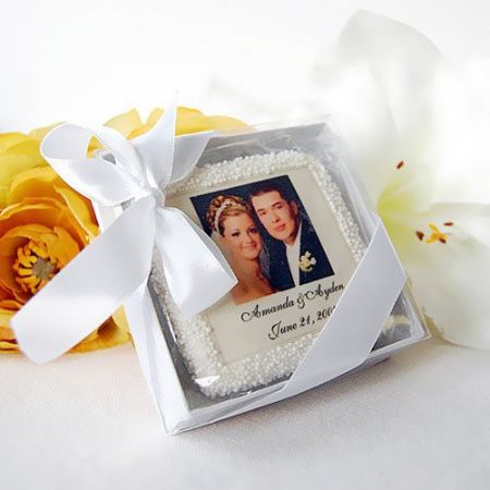 Edible Photo Decorated Wedding Cookies
