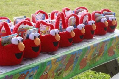Elmo Birthday Party Favor Baskets