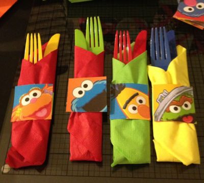 Cutlery Elmo Birthday Party Ideas