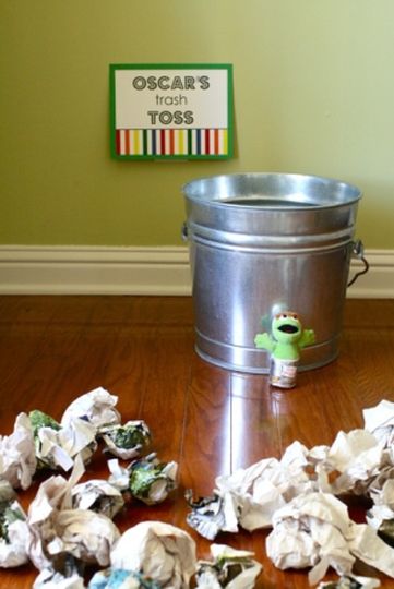 Oscar The Grouch Trash Toss Game