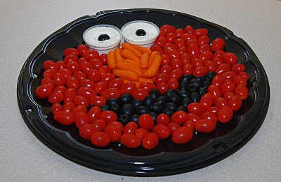 Elmo Birthday Vegetable Display