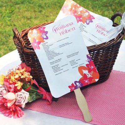 Wedding Favor Fan Program Idea
