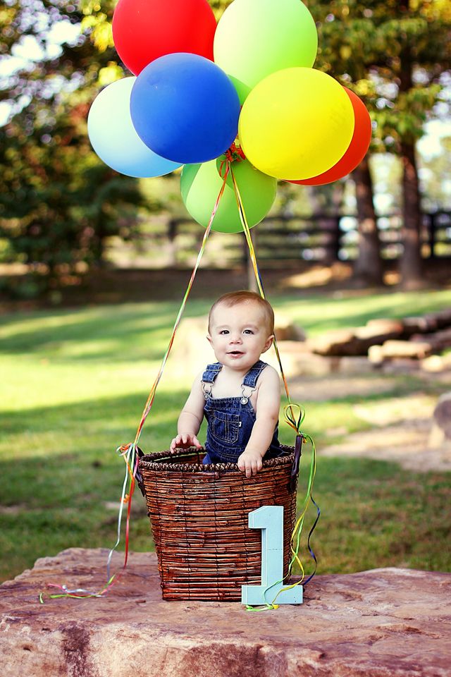 First Boy Birthday Hot Air Balloon