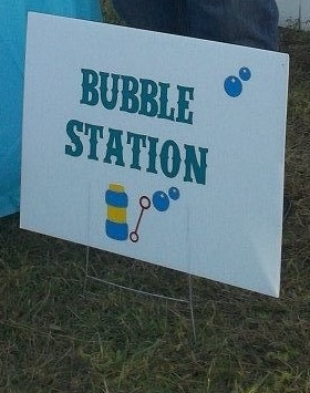 1st Boy Birthday Bubble Station Sign