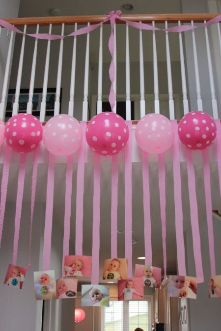 First Girl Birthday Picture Garland