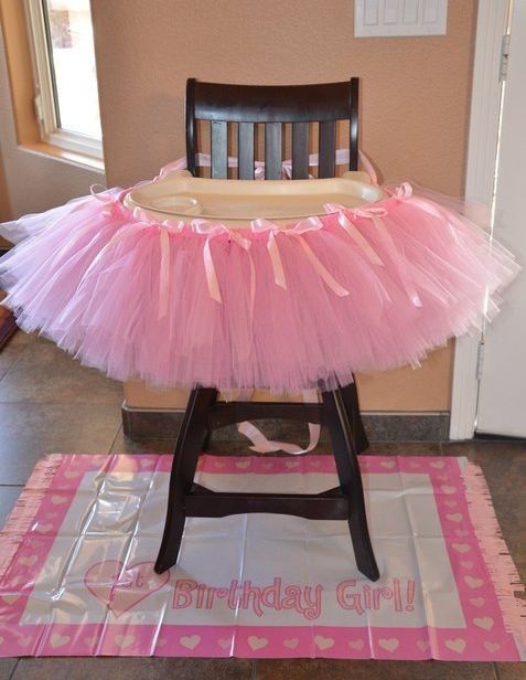 First Girl Birthday Highchair