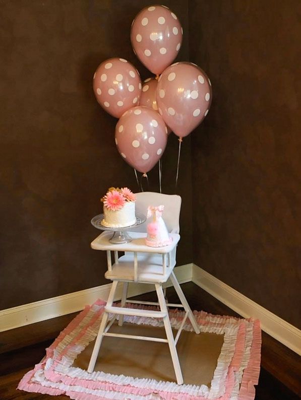 First Girl Birthday Highchair Idea