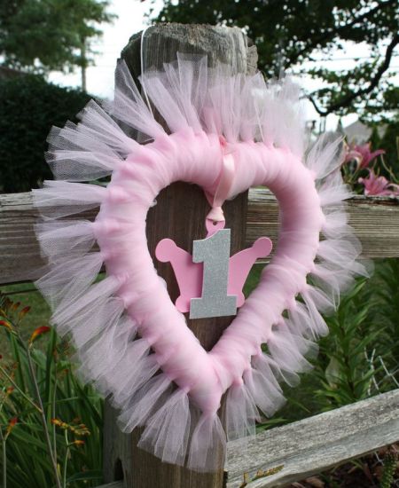 First Girl Birthday Wreath