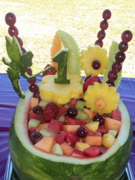 First Girl Birthday Fruit Display