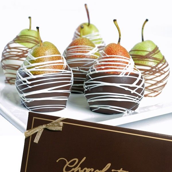 Pears Dipped In Gourmet Chocolate