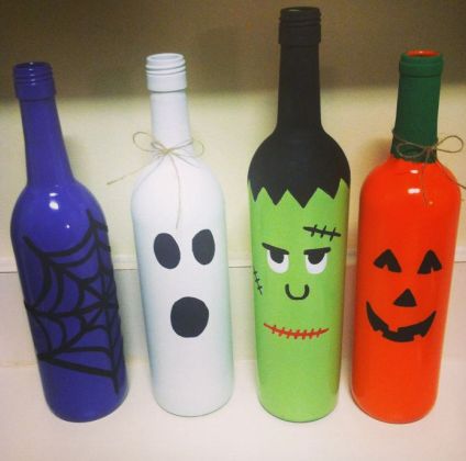 Wine Bottle Halloween Decorations
